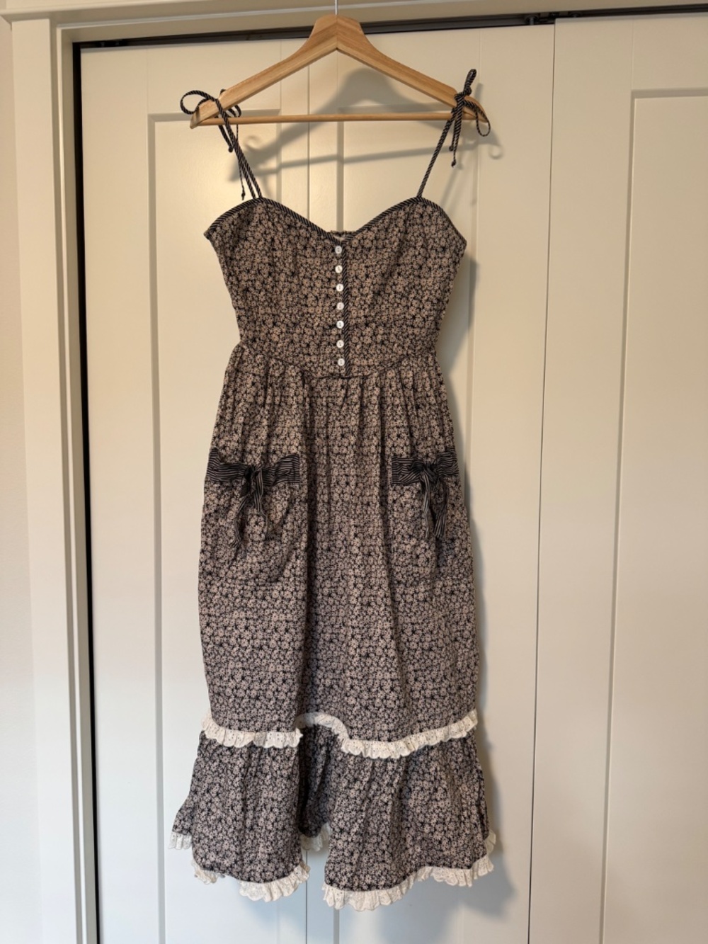 Christy Dawn The Lia Dress Noir Phlox Size Petite Medium - Picture 6 of 6